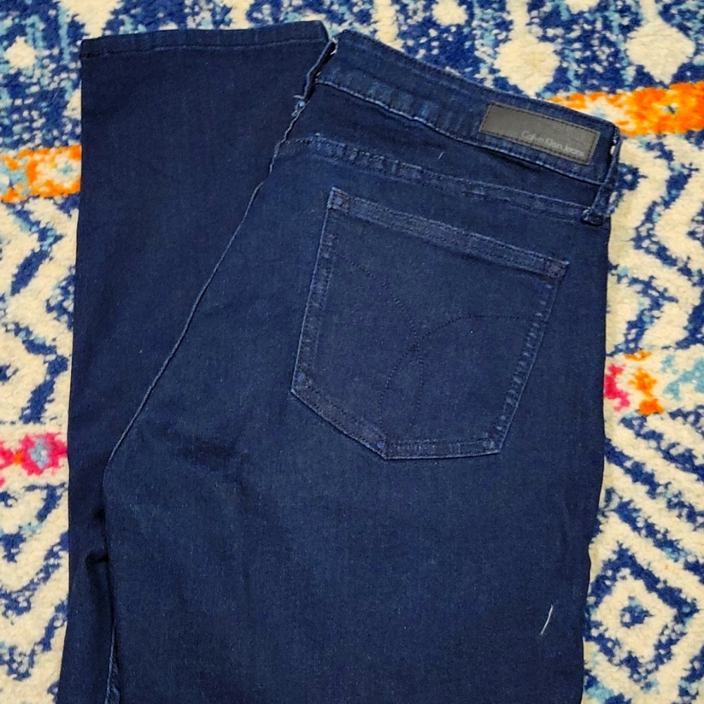 Nwot Calvin Klein ultimate skinny dark indigo jeans size 12